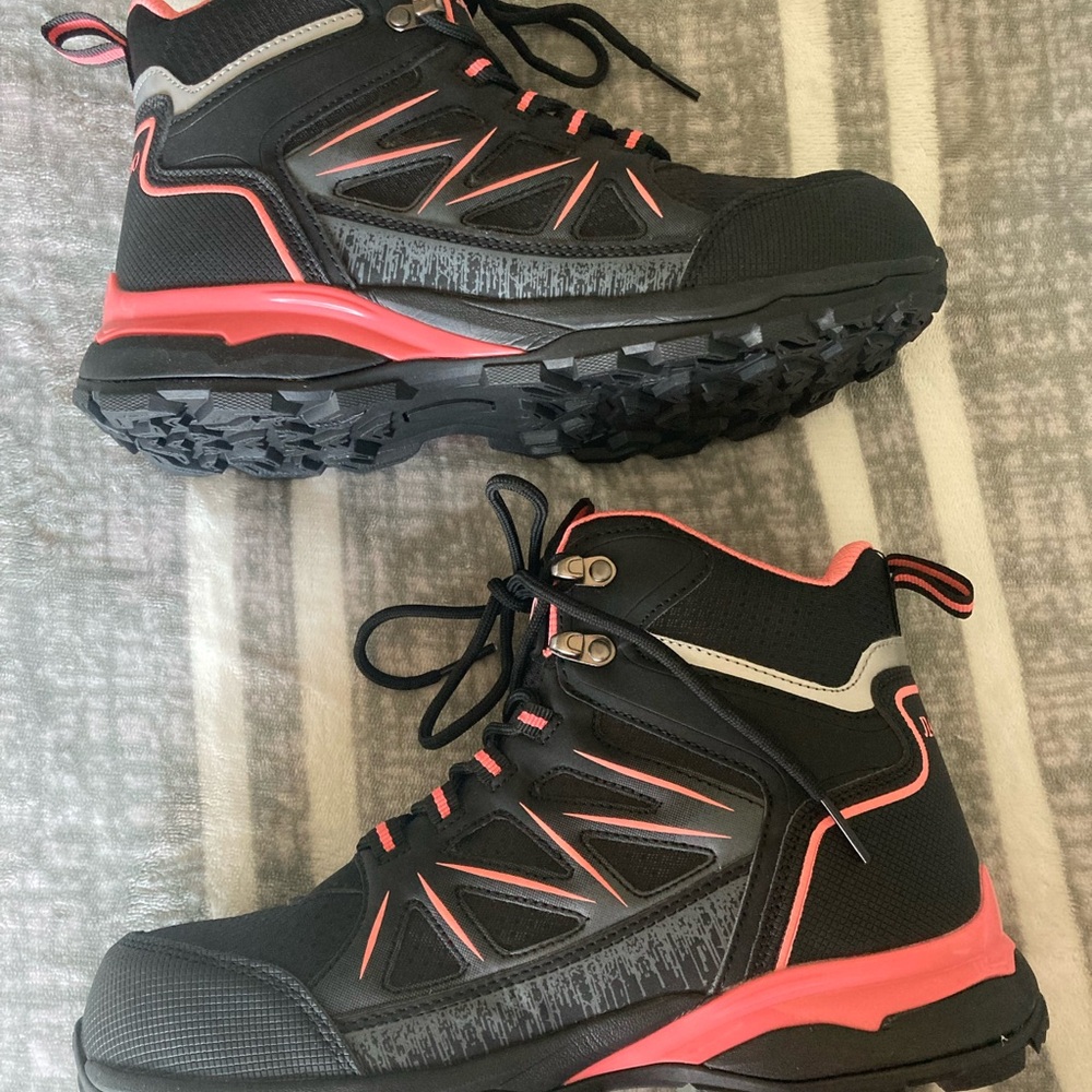 New, Never Worn Black & Pink Hiking Boots